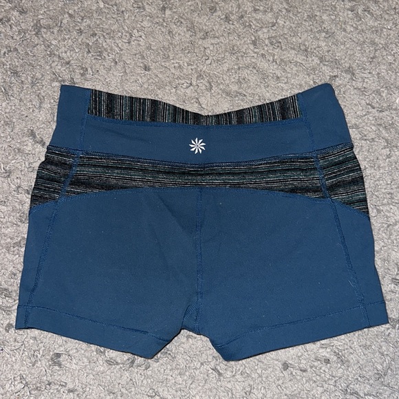Athleta teal biker shorts 2.5” - Picture 2 of 3